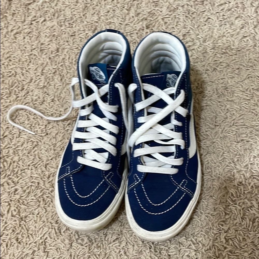 Vans Navy High-Top Sneakers with White Accents